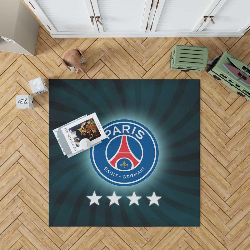 Exciting Soccer Team Paris Saint Germain Fc Rug