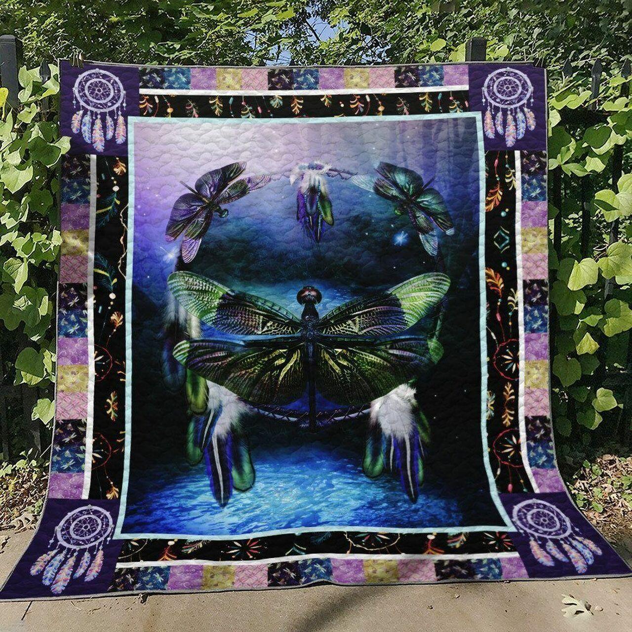 Dreamcatcher Dragonfly Hn250706B Quilt Blanket