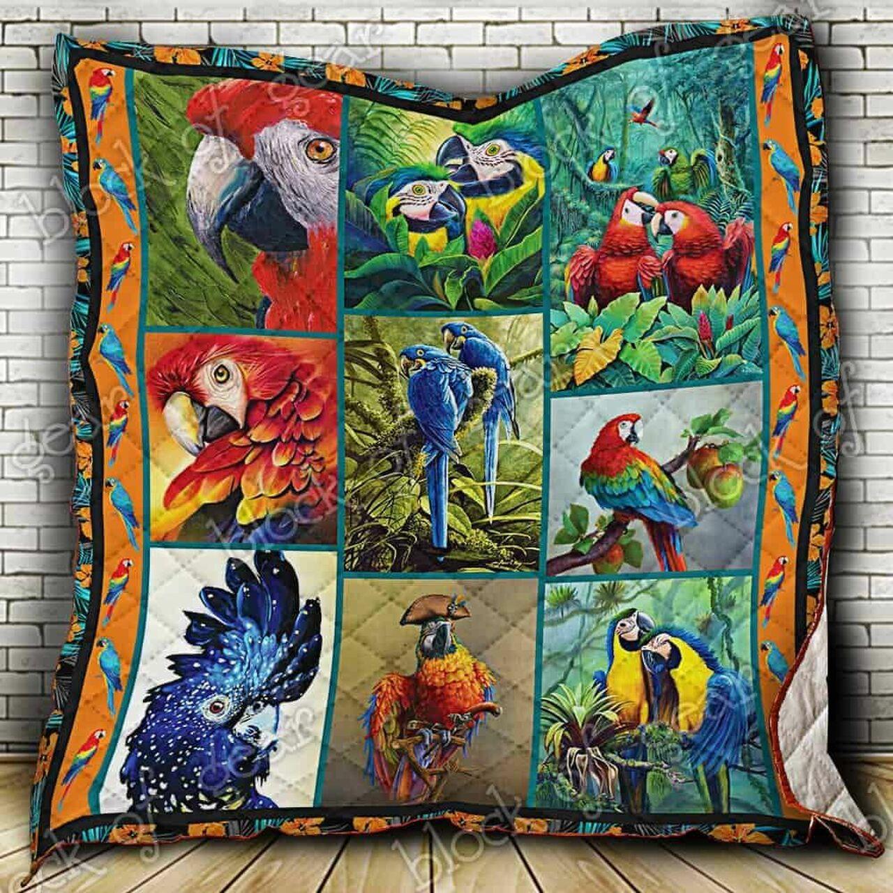 Parrot Cl18100558Mdq Quilt Blanket