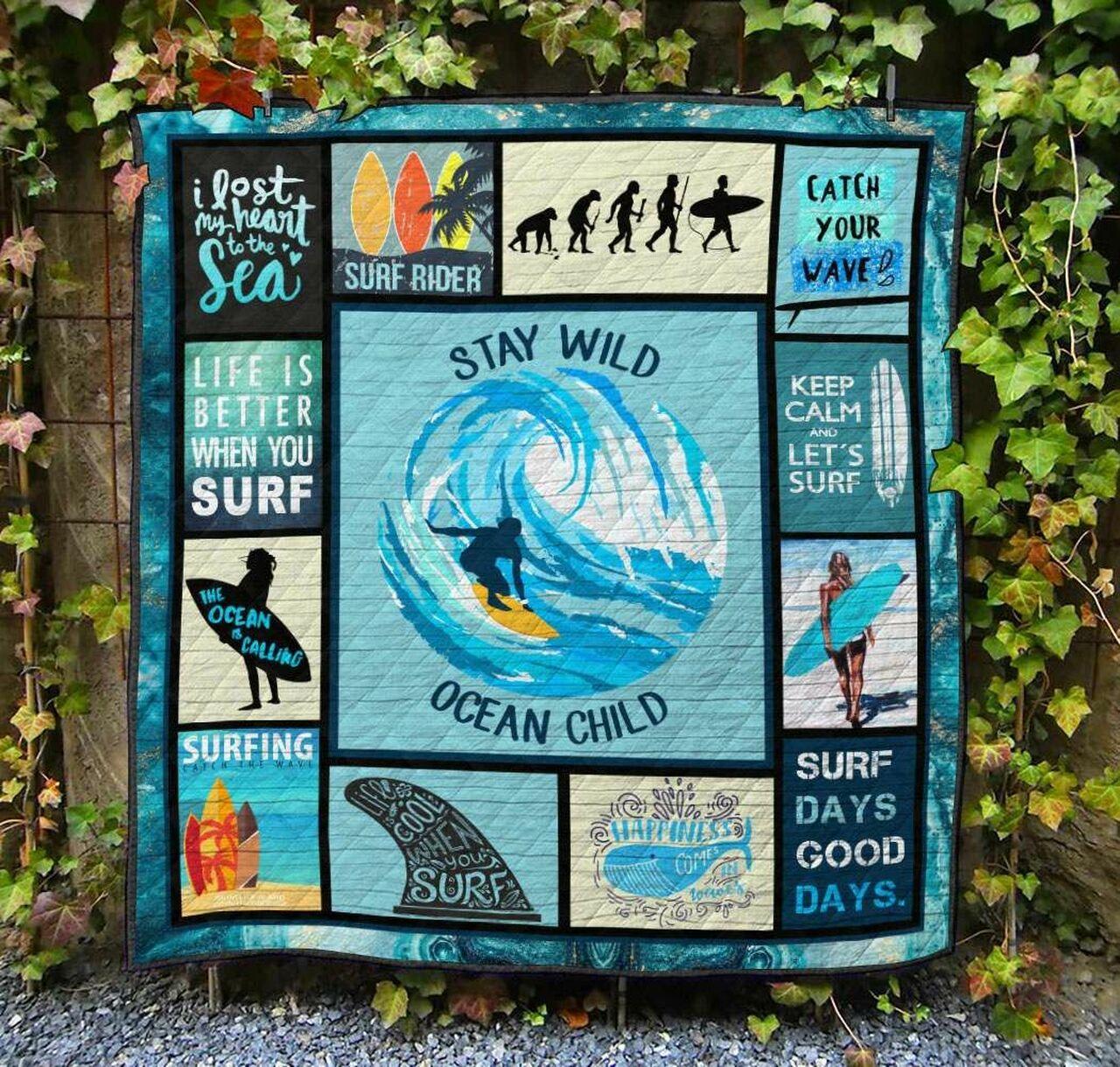 Surfing Ng160707B Tbg Quilt Blanket