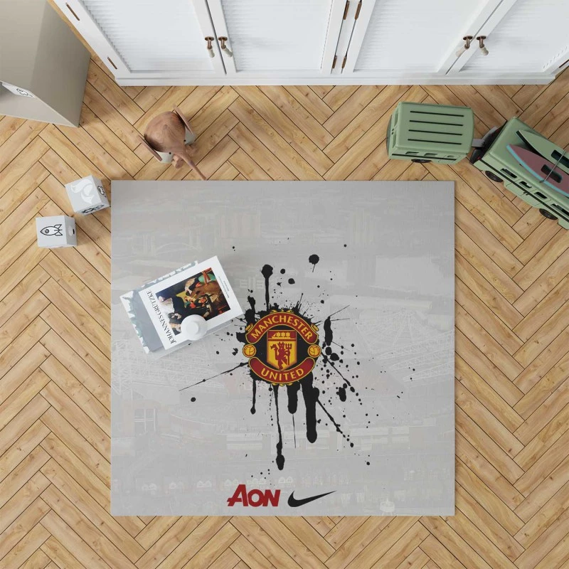 Premier League Soccer Club Manchester United Fc Rug
