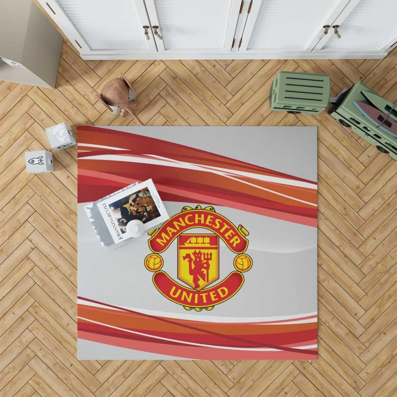 Exciting Soccer Club Manchester United Fc Rug