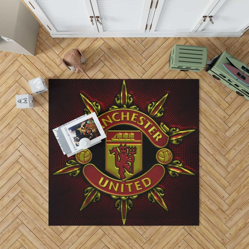 Official English Football Club Manchester United Fc Rug