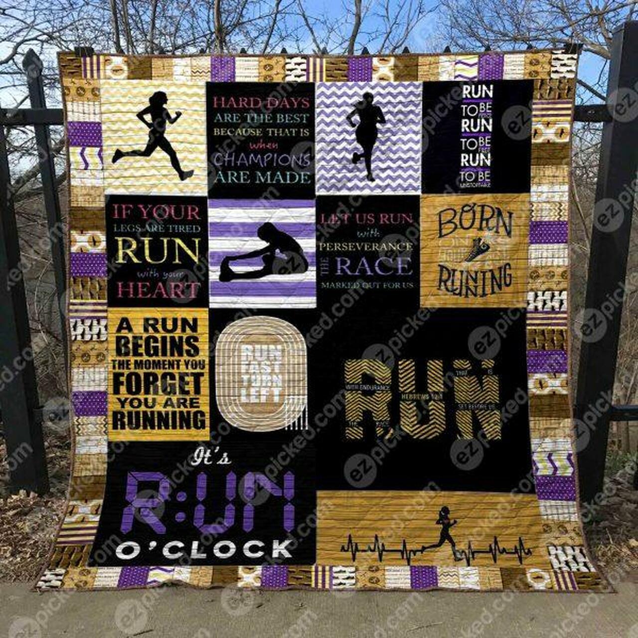 Run O Clock Quilt Blanket Yhn2 Quilt