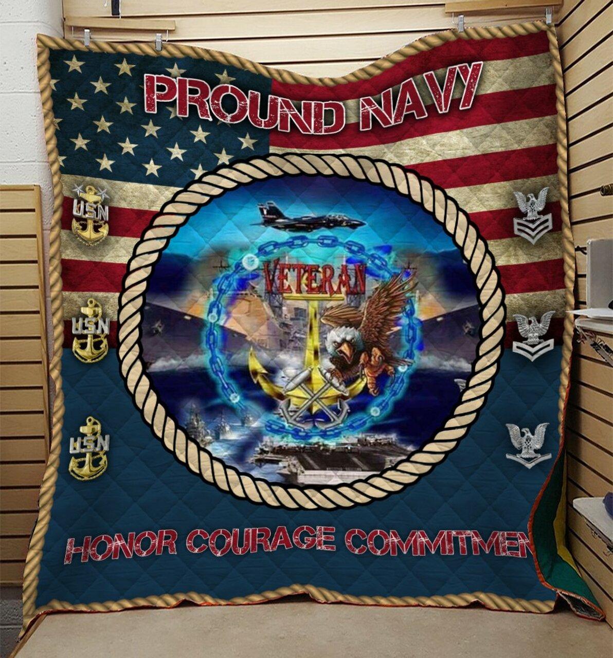 Us Navy Blanket Htt-Qhg00011 Quilt