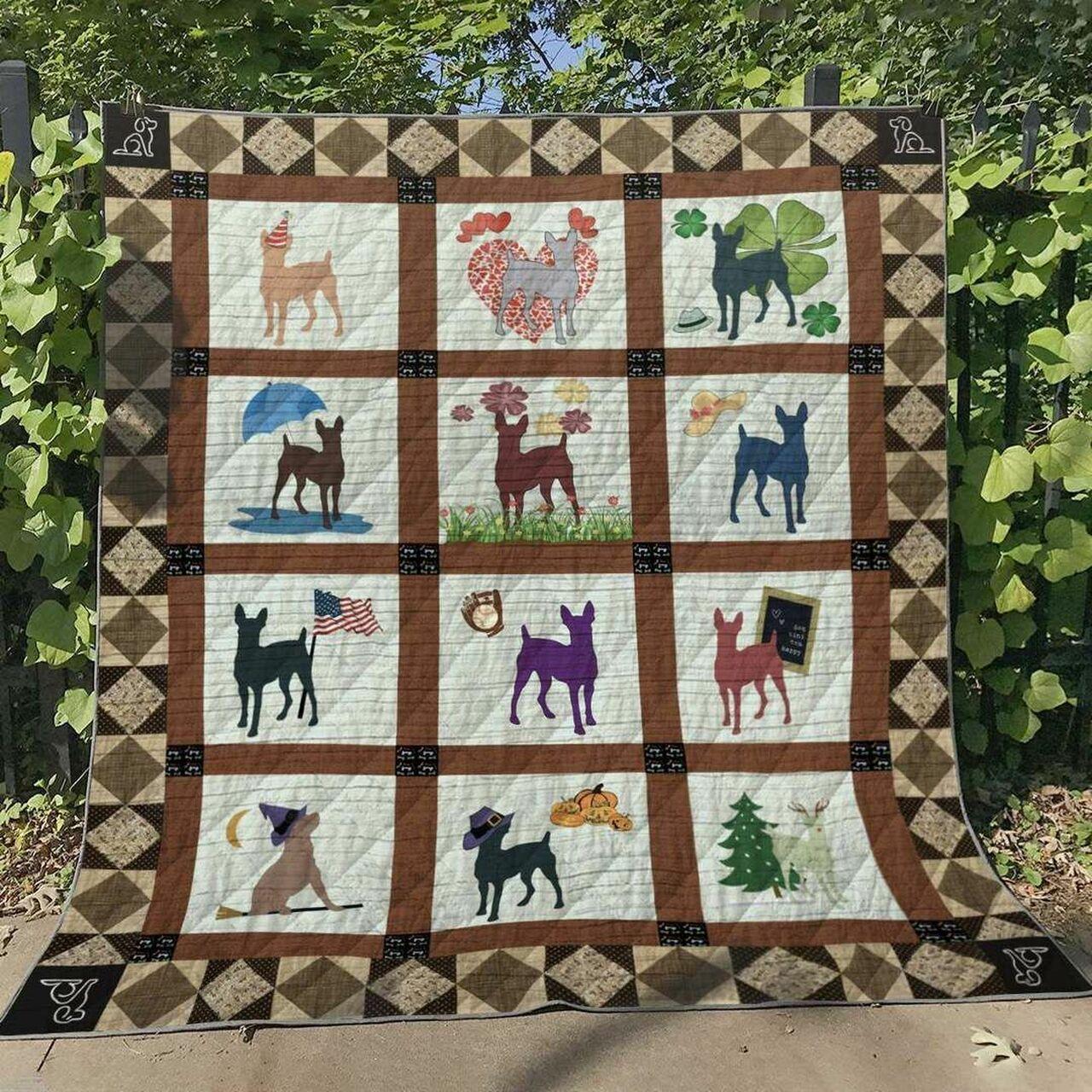 Rat Terier Ht290534 Quilt Blanket