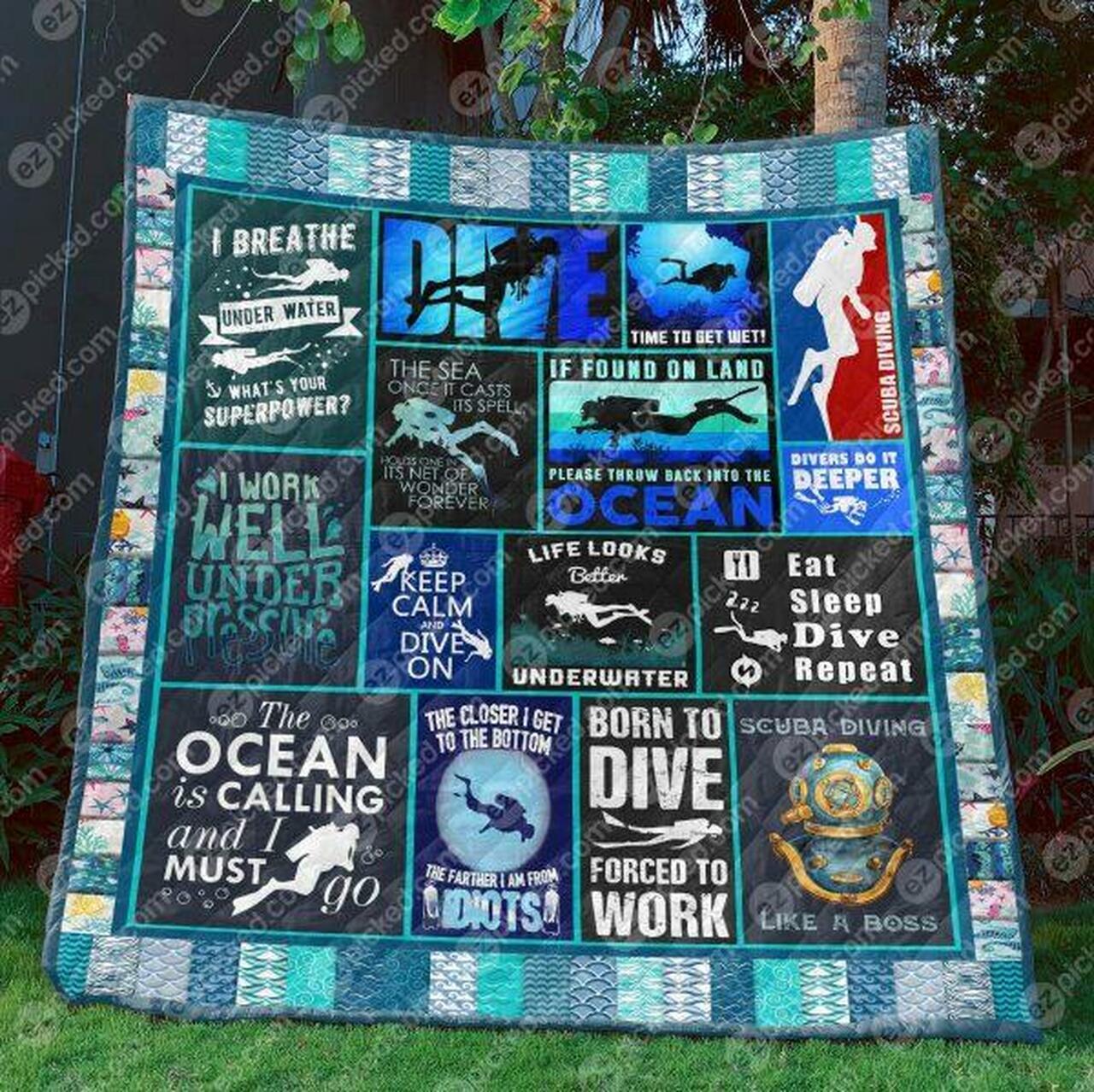 I Work Well Under sure Quilt Blanket No96 Quilt