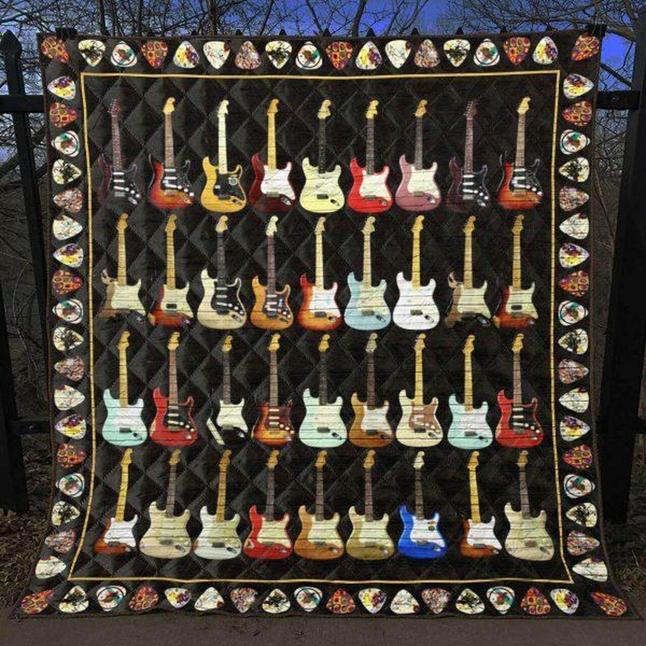 Guitar Quilt Blanket Ver 16 Quilt