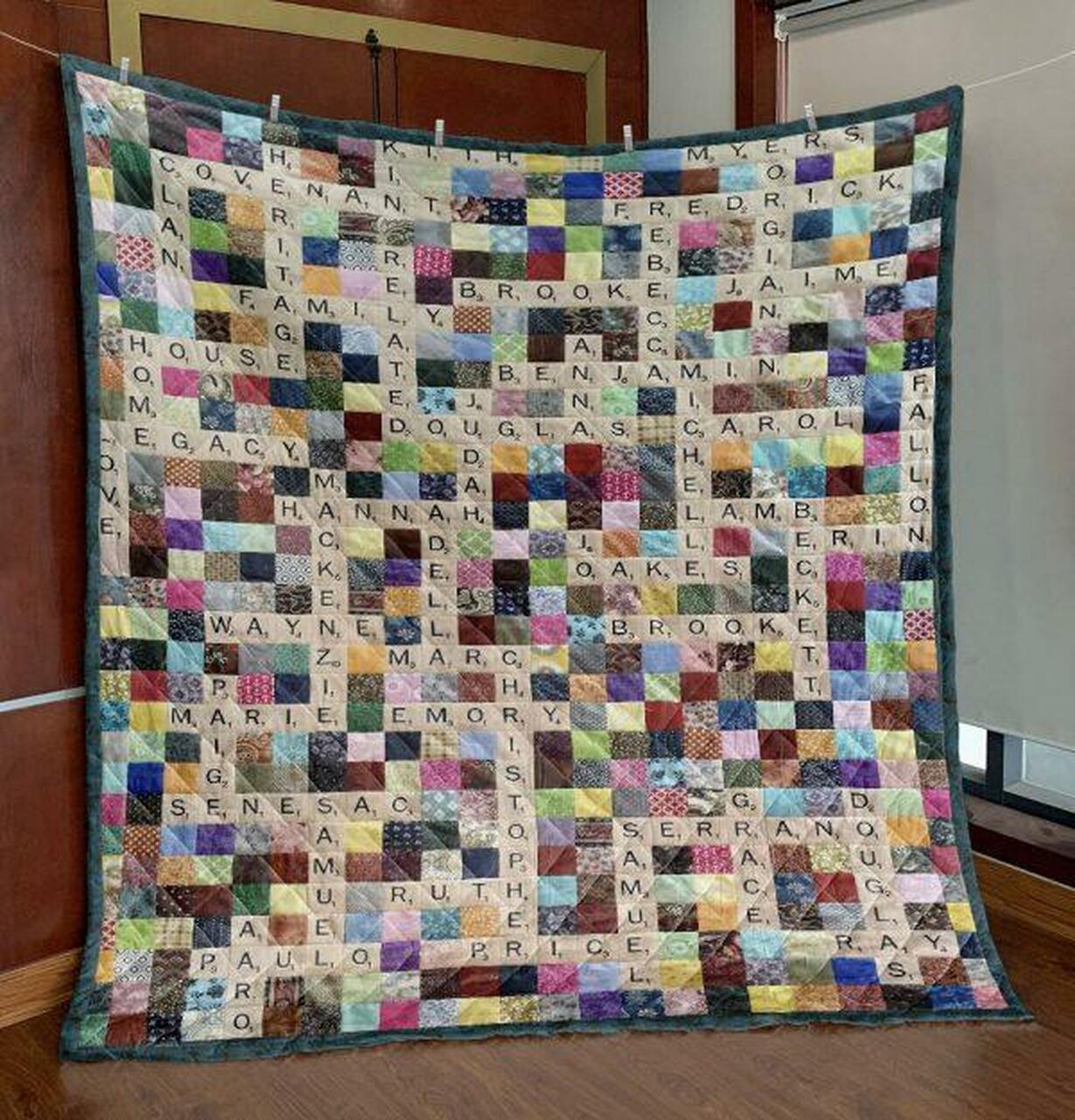 Scrabble Book Quilt Blanket Qq26 Quilt