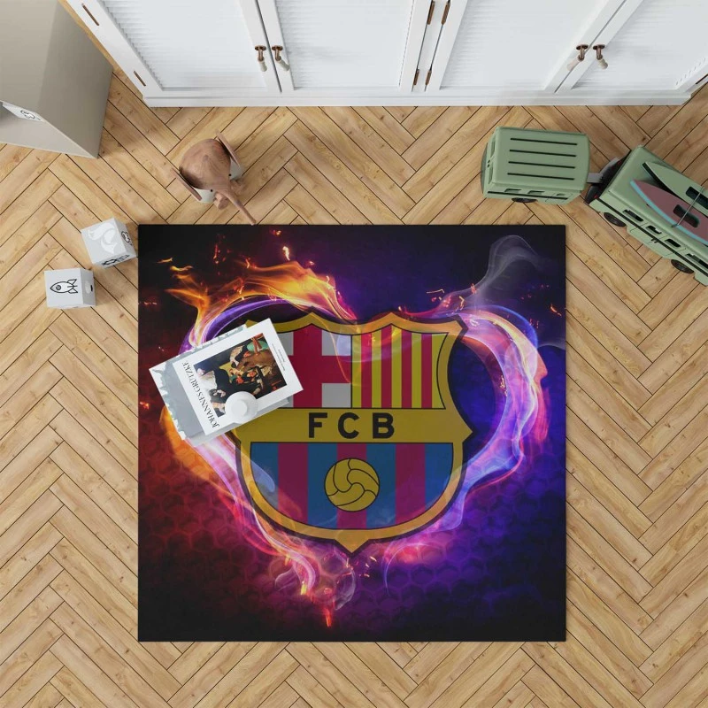 Fc Barcelona Soccer Club Rug