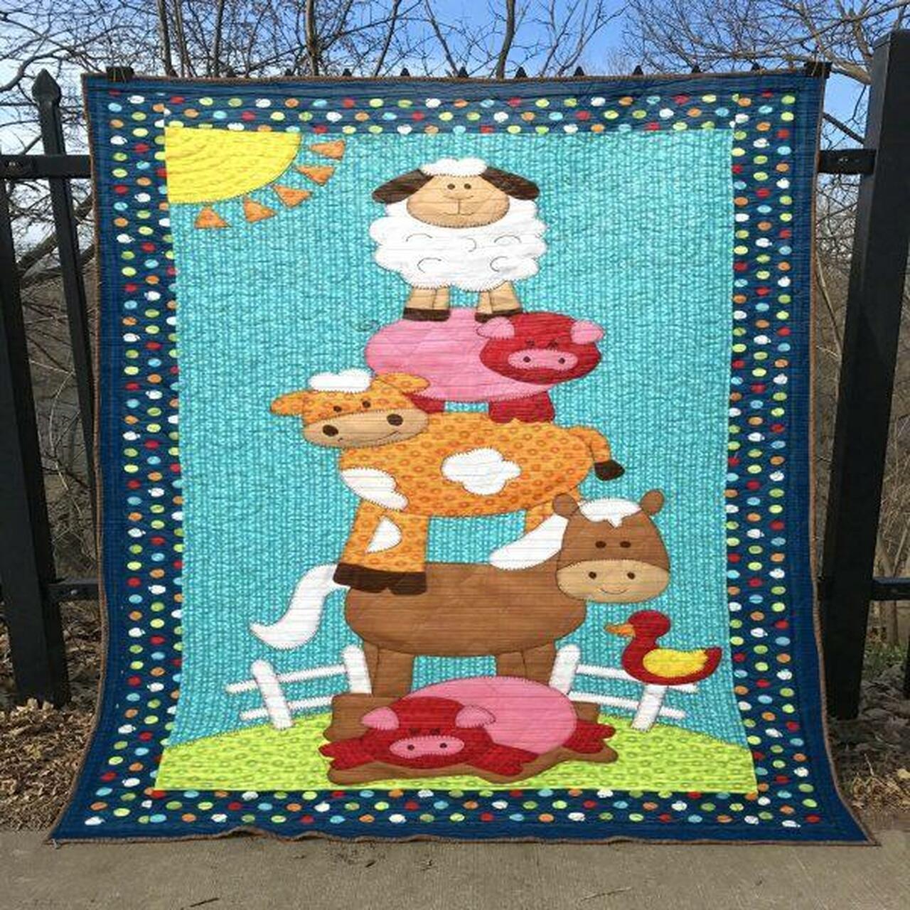 Fri The Farm Quilt Blanket Tt99 Quilt