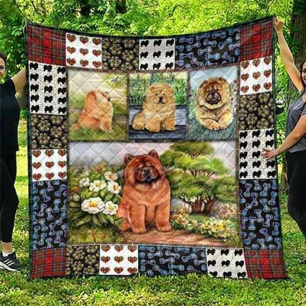 Cute Chowchow Dog Blanket Th1807 Quilt