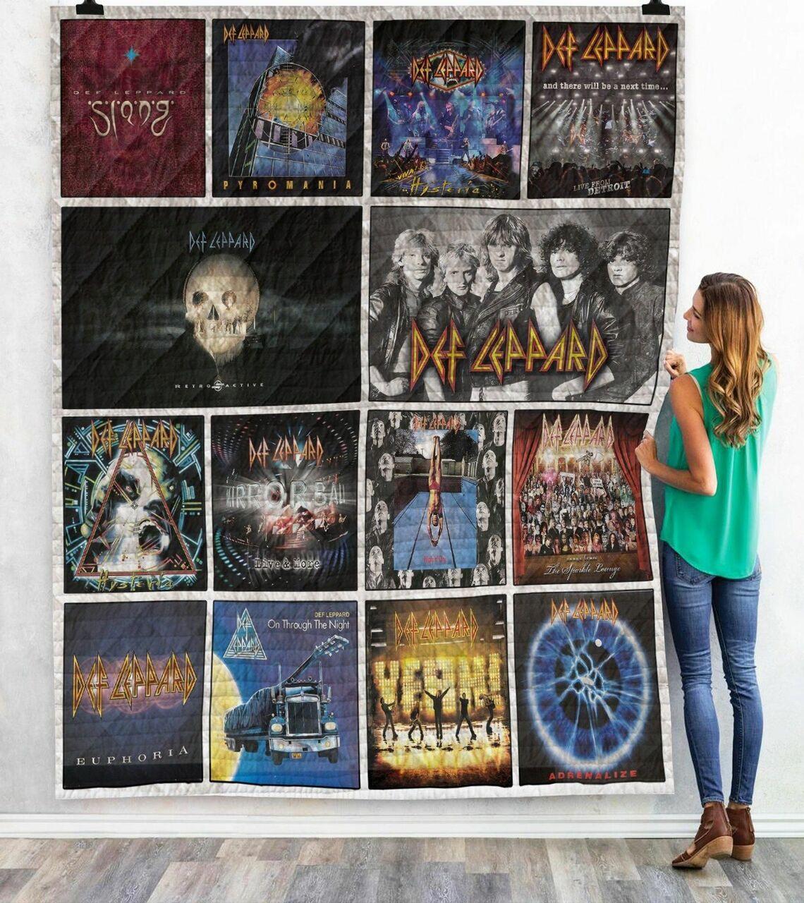 Def Leppard 02 Quilt Blanket