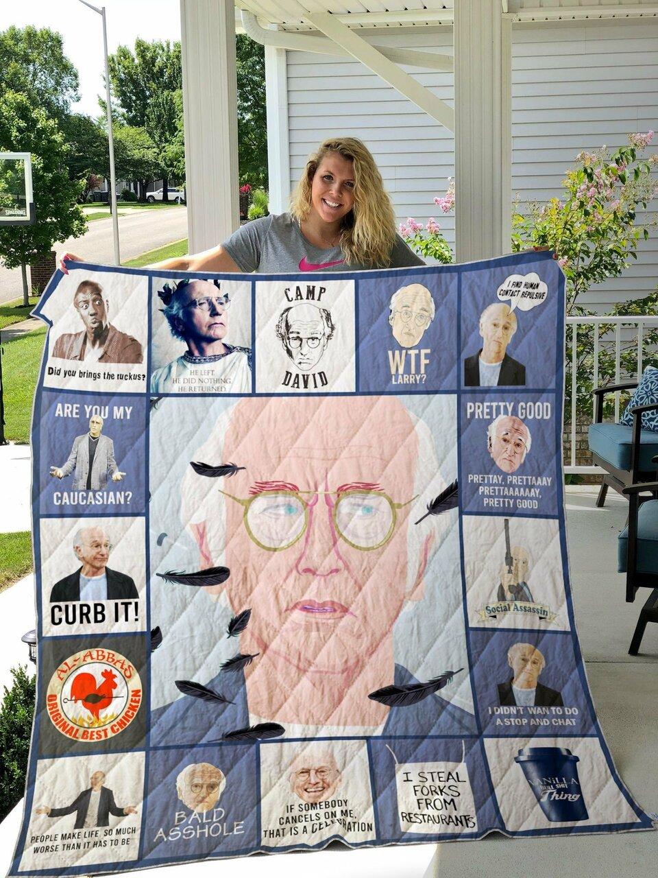 Curb Your Eniasm Quilt Blanket