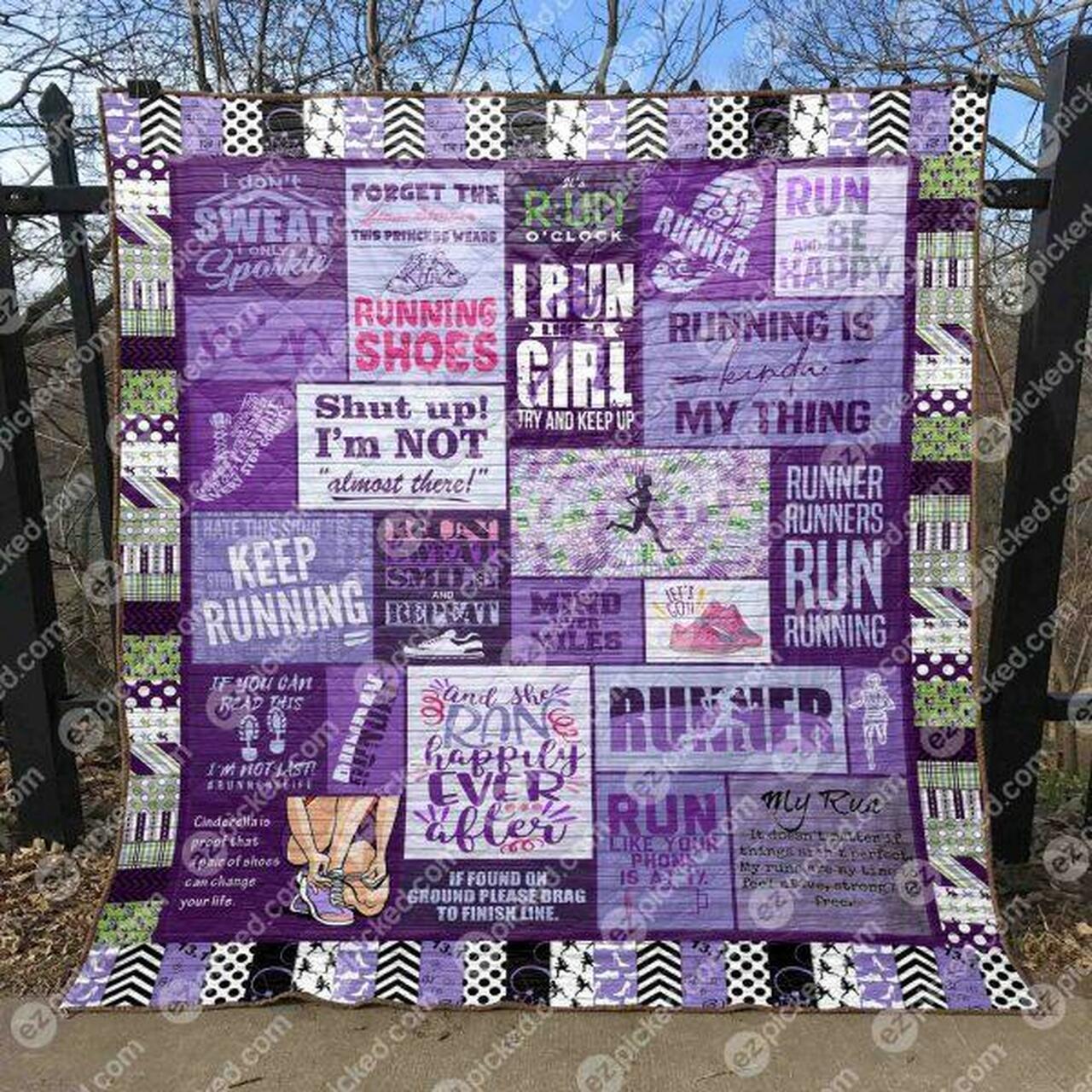 I Doweat I Onparkle Purple Quilt Blanket Aq55 Quilt