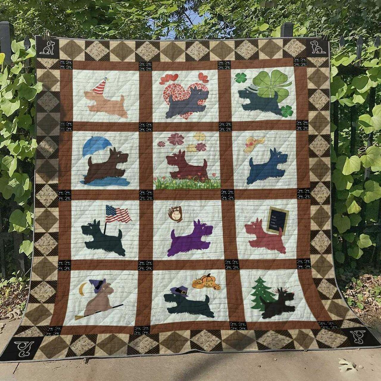 Scoh Terrier Ht290539 Quilt Blanket
