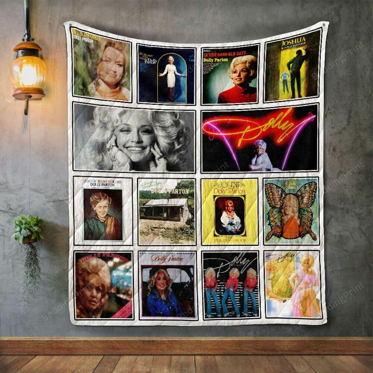 Dolly Parton Album Co Quilt Blanket