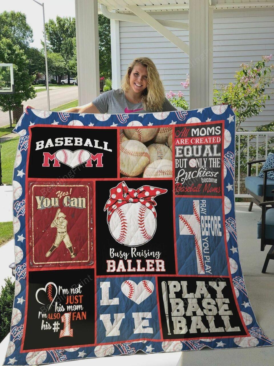 All Are Created Equal But Only The Luct Becomeeball Quilt Blanket Greattomized Blanket G For Birthday C Thgiving Mot Day