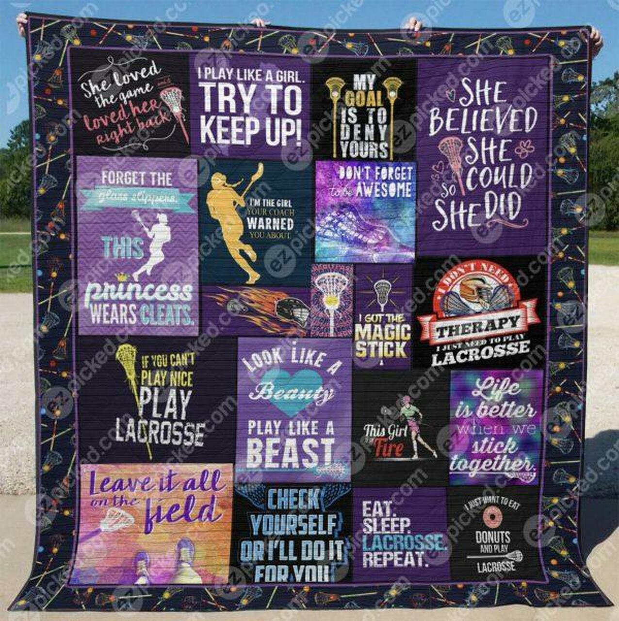 Look Like A Beauty Play Like A t Quilt Blanket Yct8 Quilt