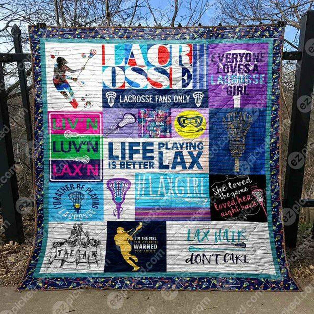 Lif Better Playing Lax Quilt Blanket Ypm0 Quilt