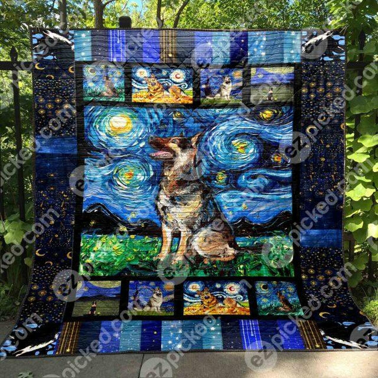 Starry Night Quilt Blanket Hn57 Quilt