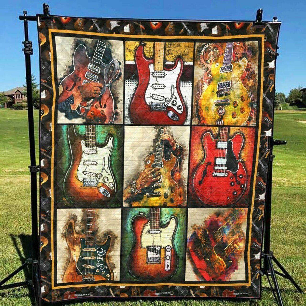 Guitar Tg080702A Tbg Quilt Blanket