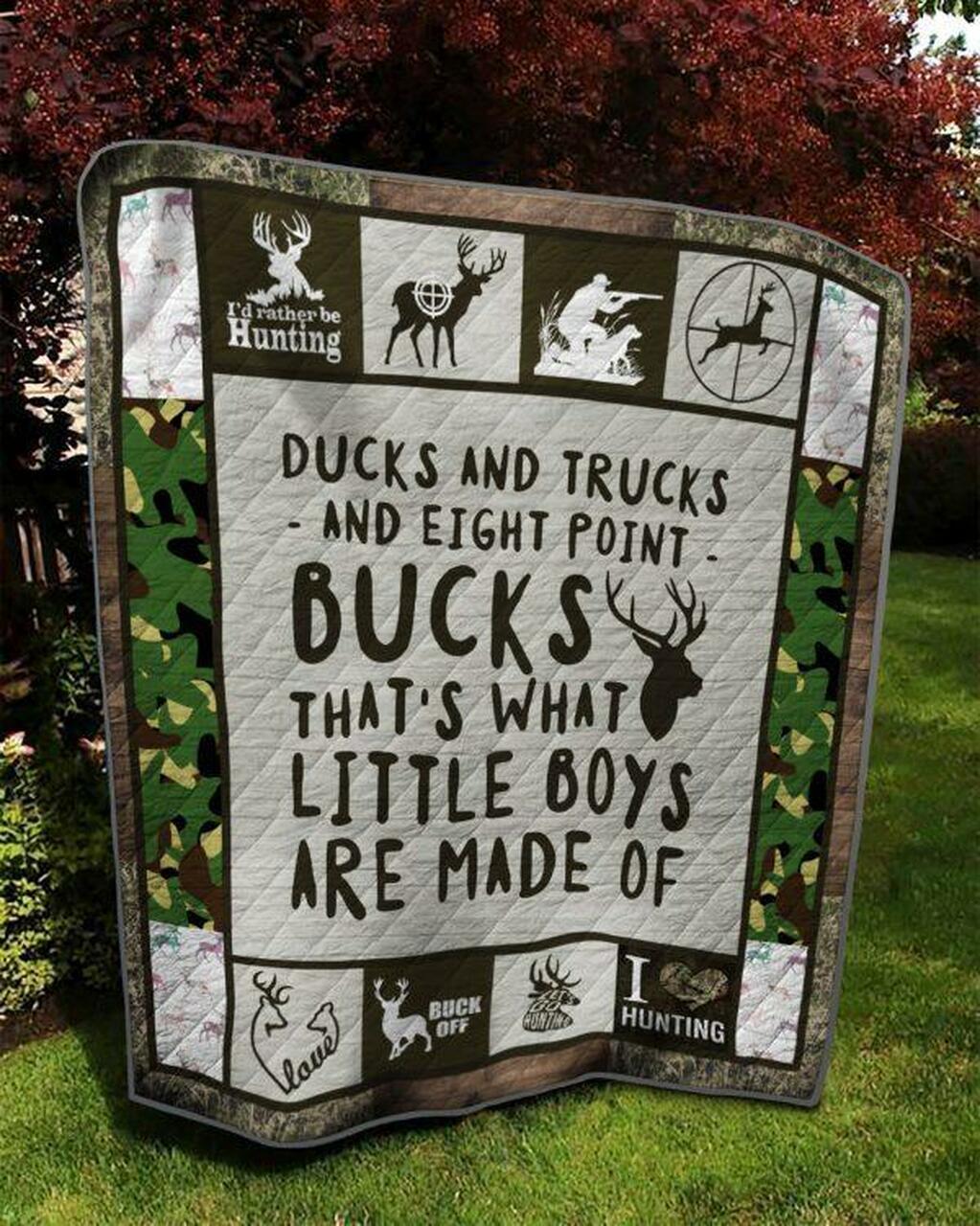 Id Rather Be Hunting Quilt Blanket Quilt