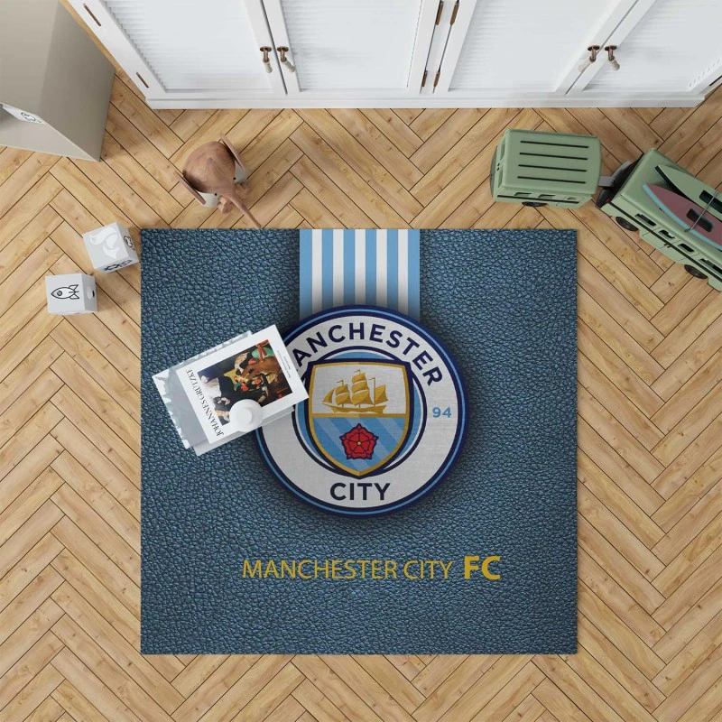 Popular England Soccer Club Manchester City Logo Rug