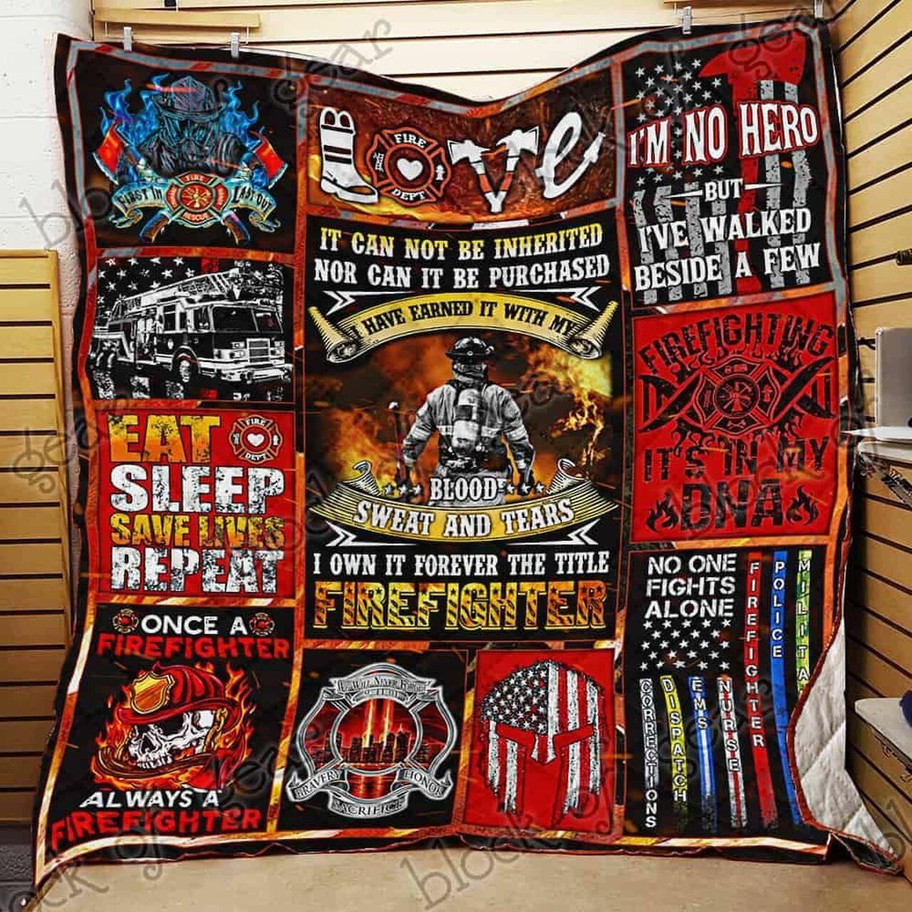 Firefighter Cl18100269Mdq Quilt Blanket