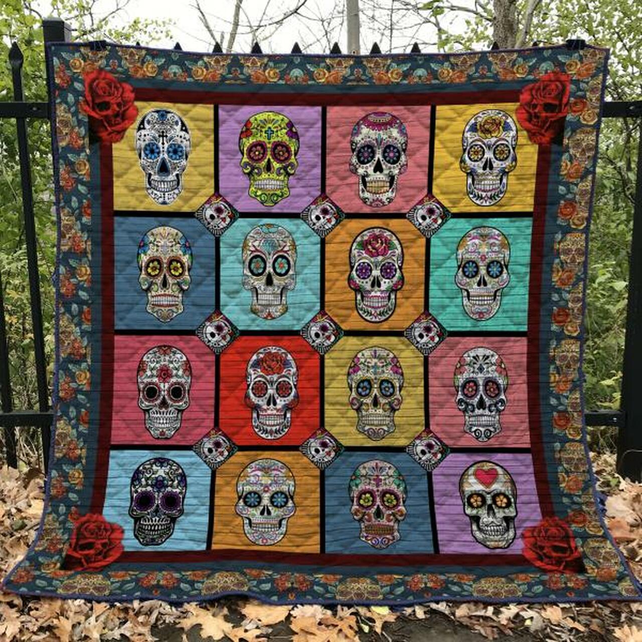 Skull Quilt Blanket Ver 82 Quilt