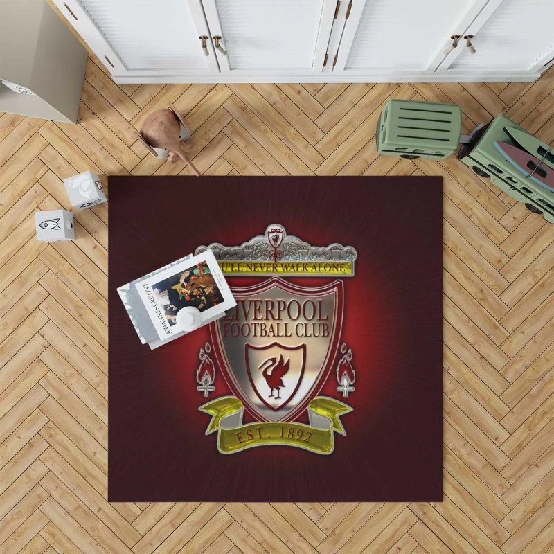 Energetic English Football Club Liverpool Fc Rug