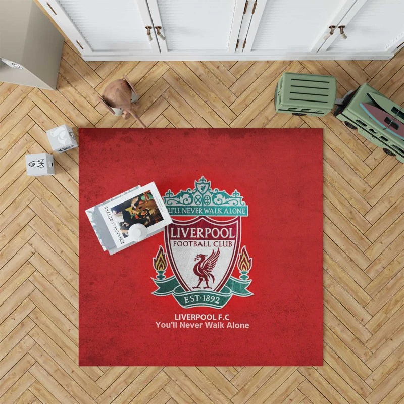 Professional England Soccer Club Liverpool Fc Rug
