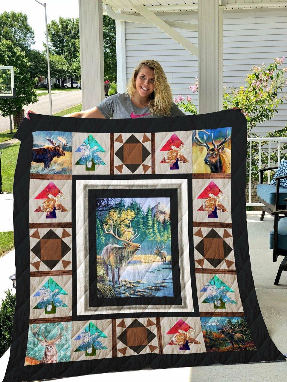Deer Bytream In A Ft Quilt Blanket Greattomized Blanket G For Birthday C Thgiving