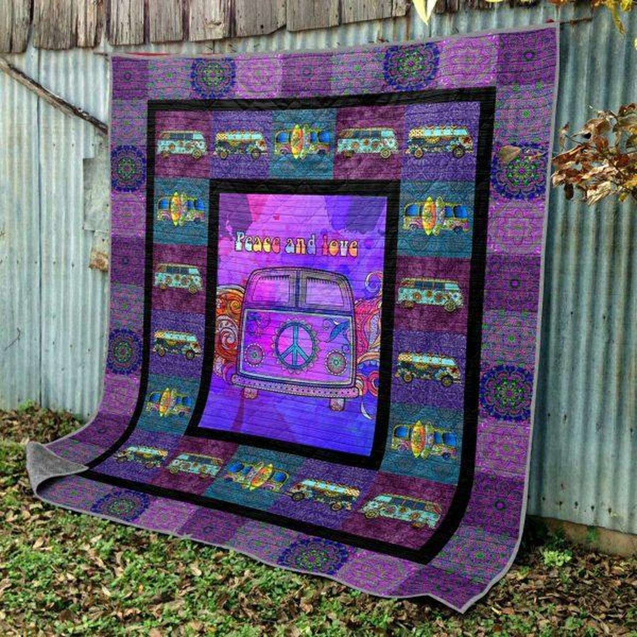 Love And Peace Quilt Blanket No96 Quilt