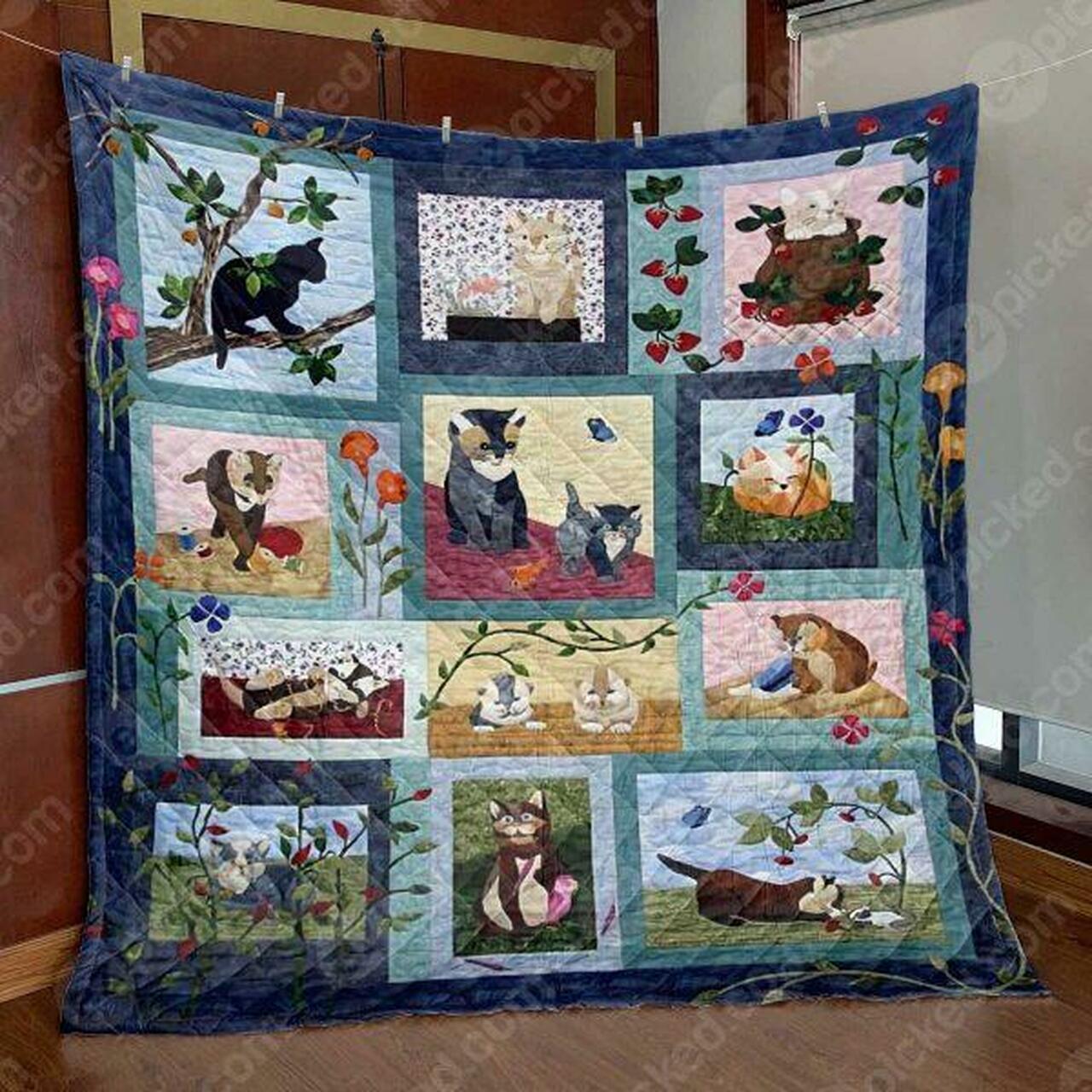 Kit In The Garden Quilt Blanket Lu88 Quilt