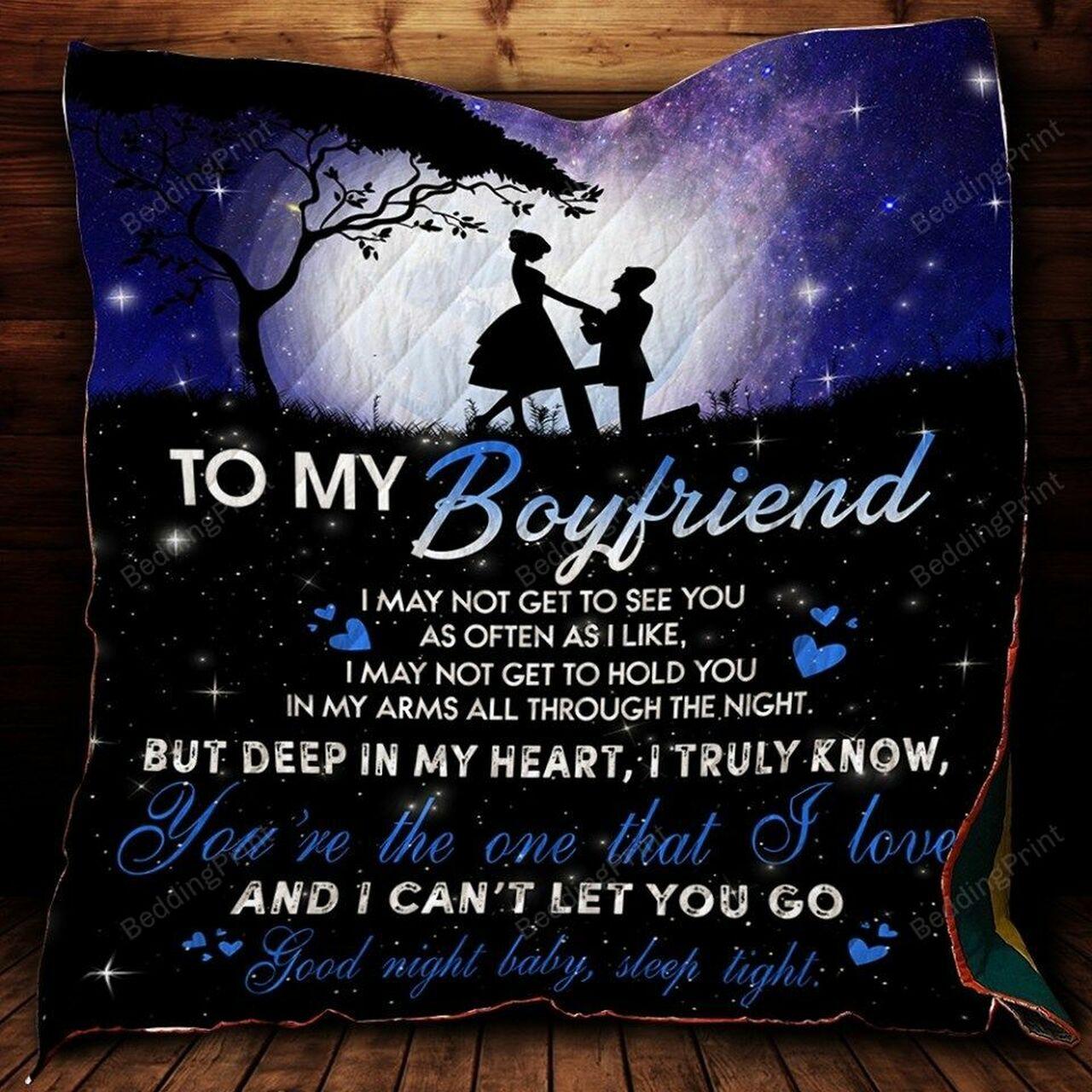 onalized To My Boyfriend You Are The One That I Love Quilt Blanket Greattomized Blanket G For Birthday C Thgiving
