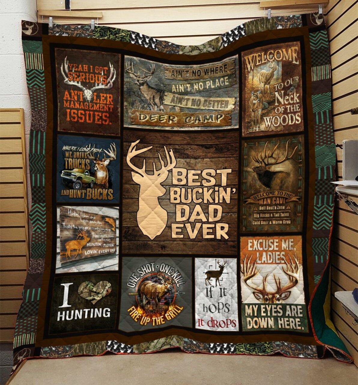 Hunting Dadt Buckin Blanket Full Printing Ntt-Qhn06 Quilt