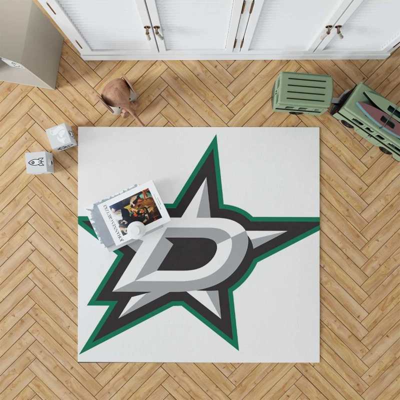 Dallas Stars Classic Nhl Ice Hockey Club Rug