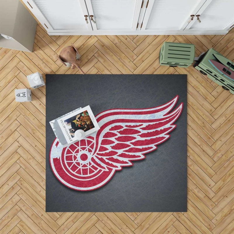Detroit Red Wings Nhl Ice Hockey Team Rug