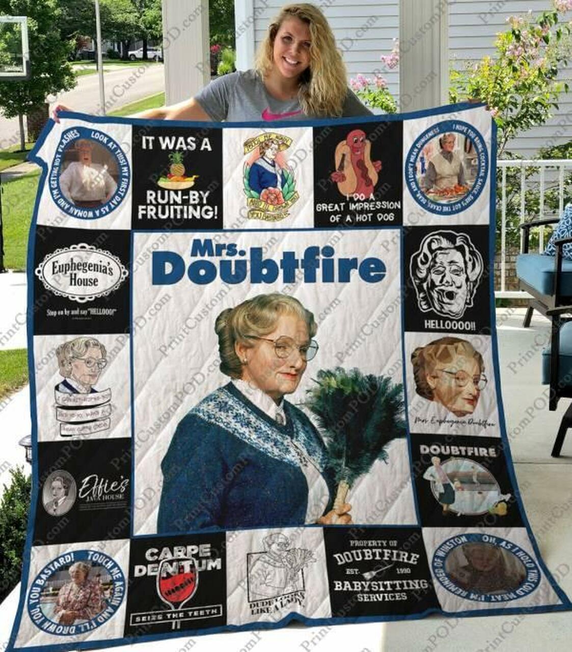 Mrs Doubtfire Quilt Blanket Limited Quilt Blanket