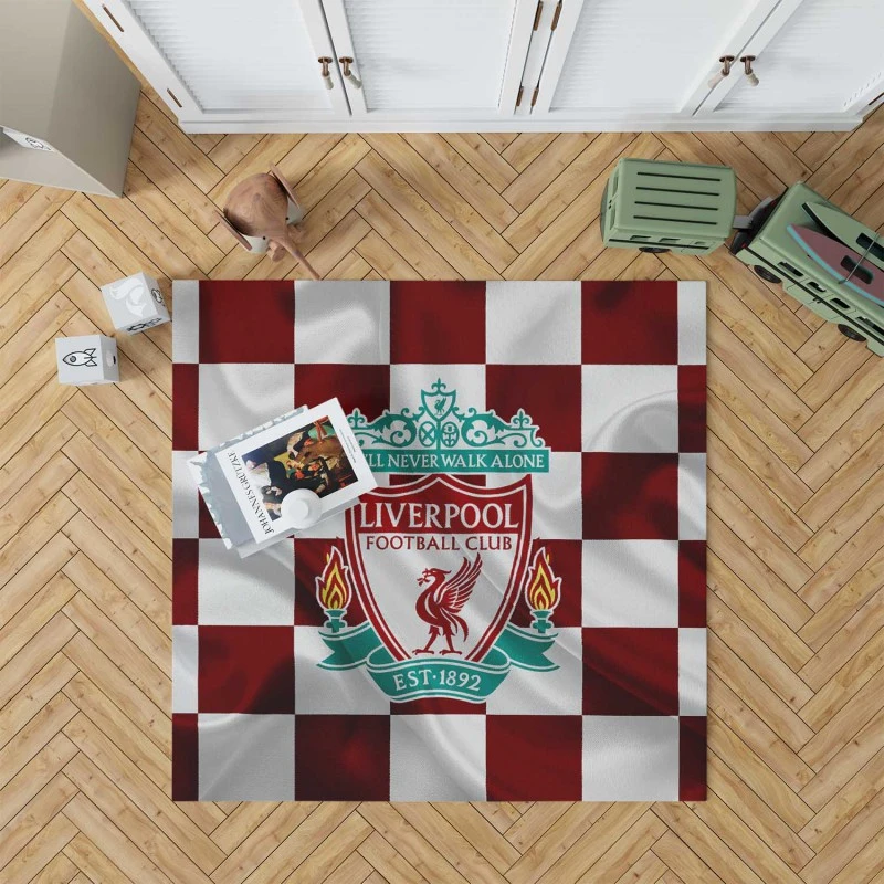 Strong English Football Club Liverpool Logo Rug