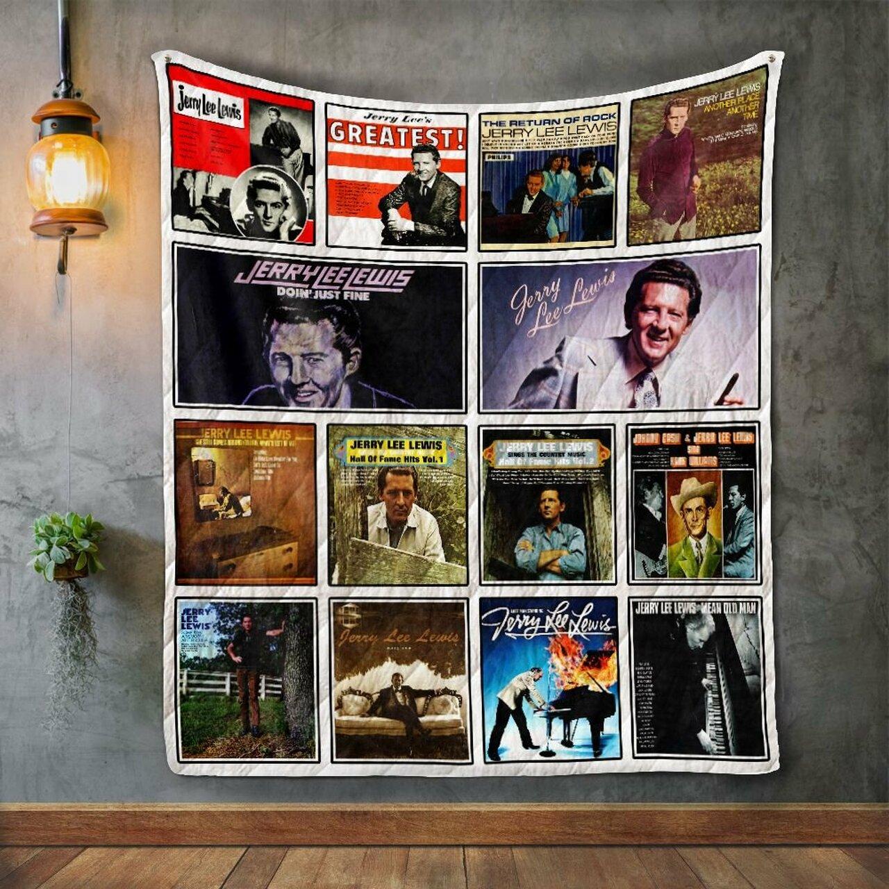 Jerry Lee L Album Co Quilt Blanket