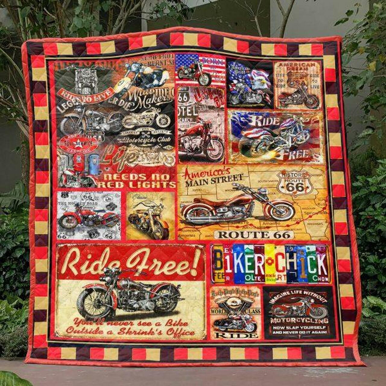 Biker Chick Quilt Blanket Bn14 Quilt