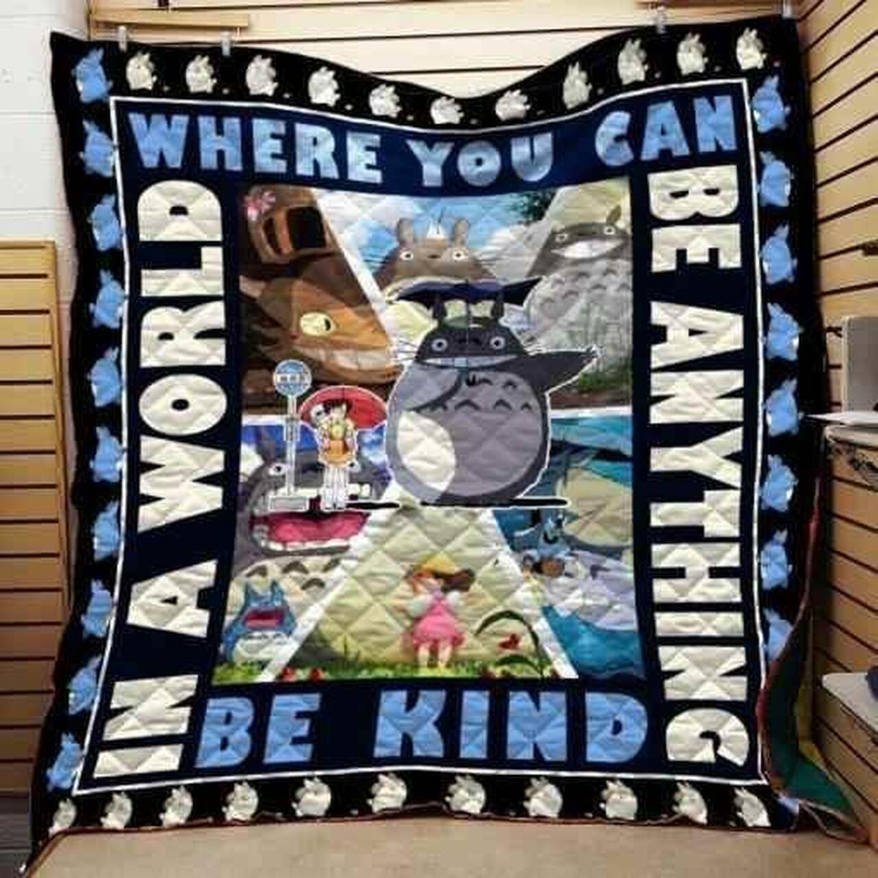Ghibli Totoro Be Kind Blanket Th0907 Quilt