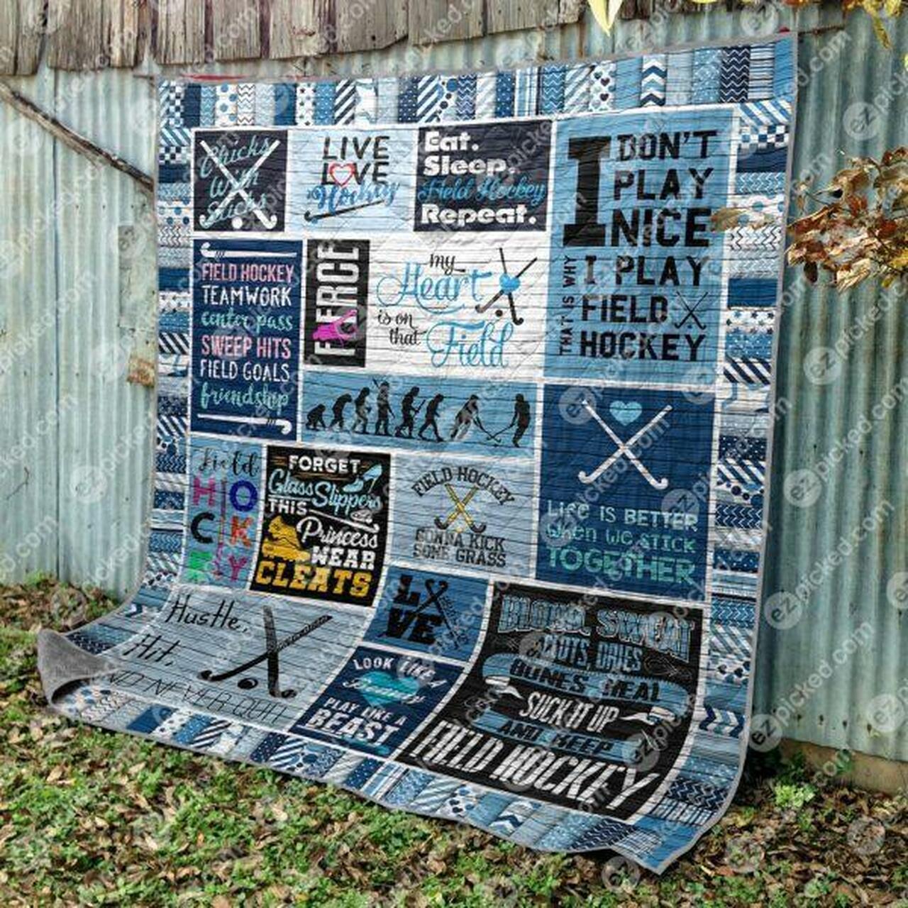 My Hear On That Field Quilt Blanket No96 Quilt