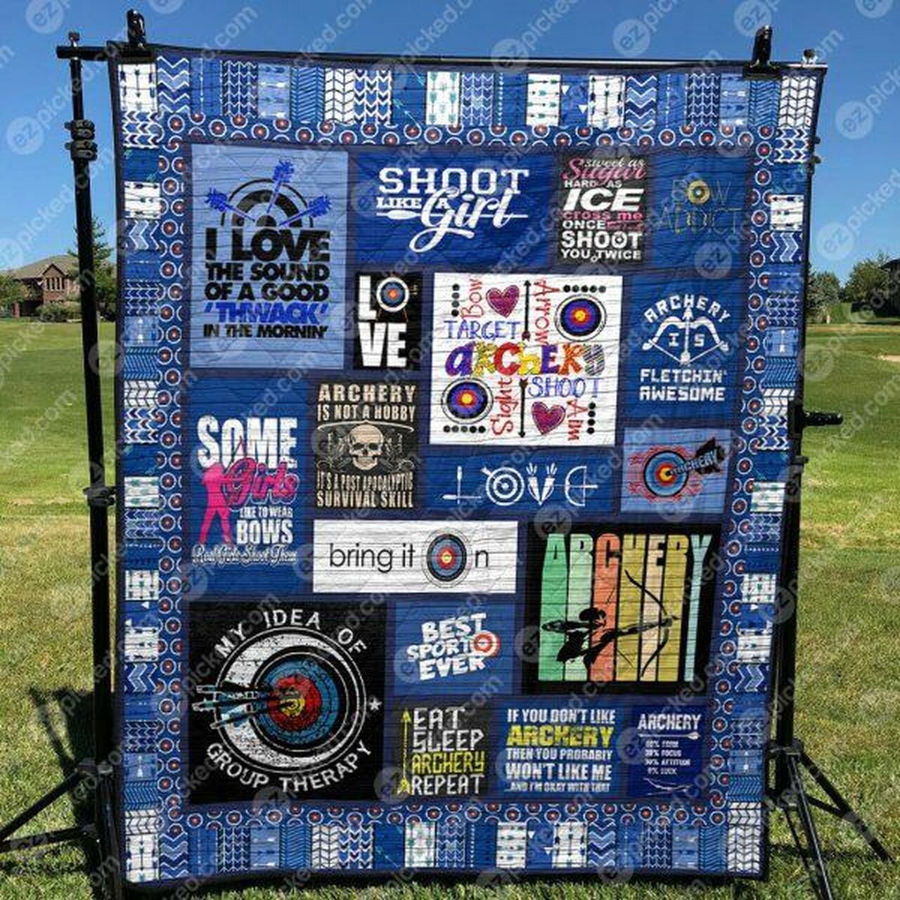 I Shoot Like A Girl Quilt Blanket No96 Quilt