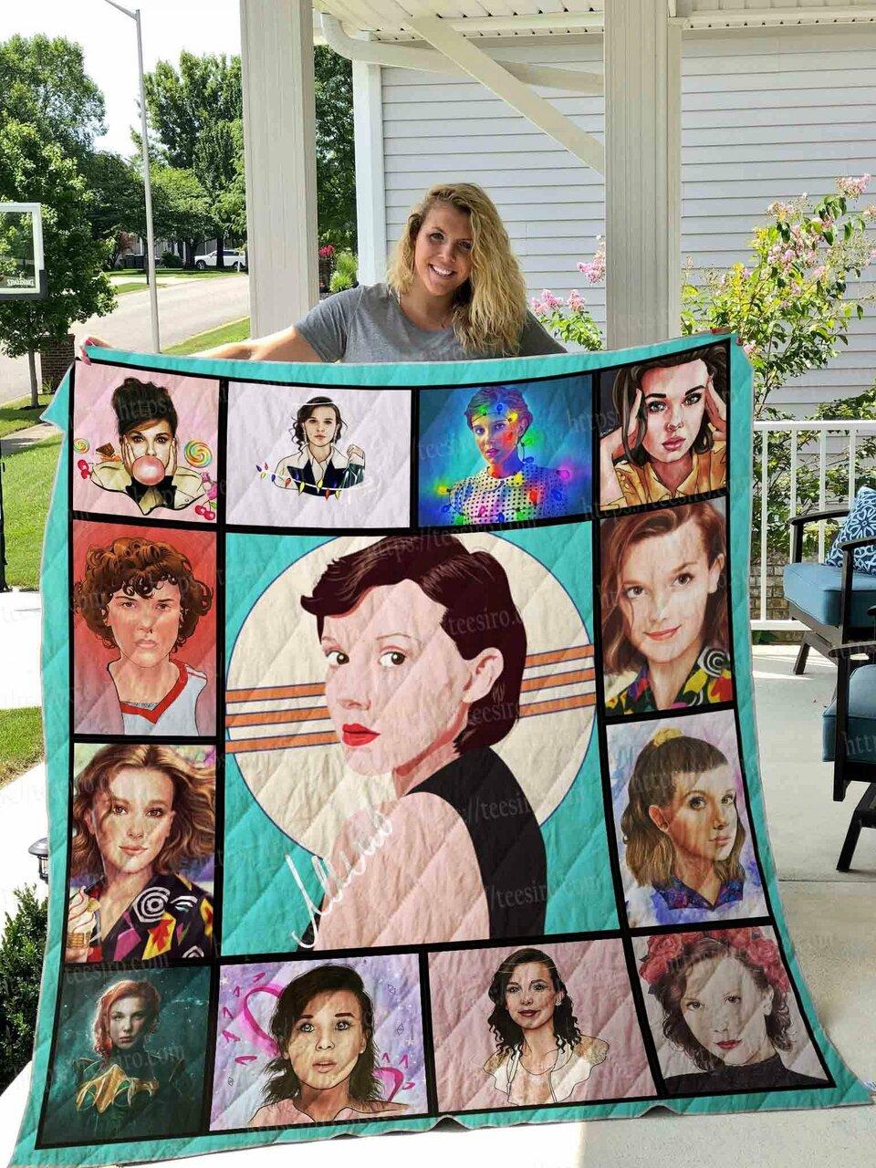 Millie Bobby Brown Quilt Blanket 01