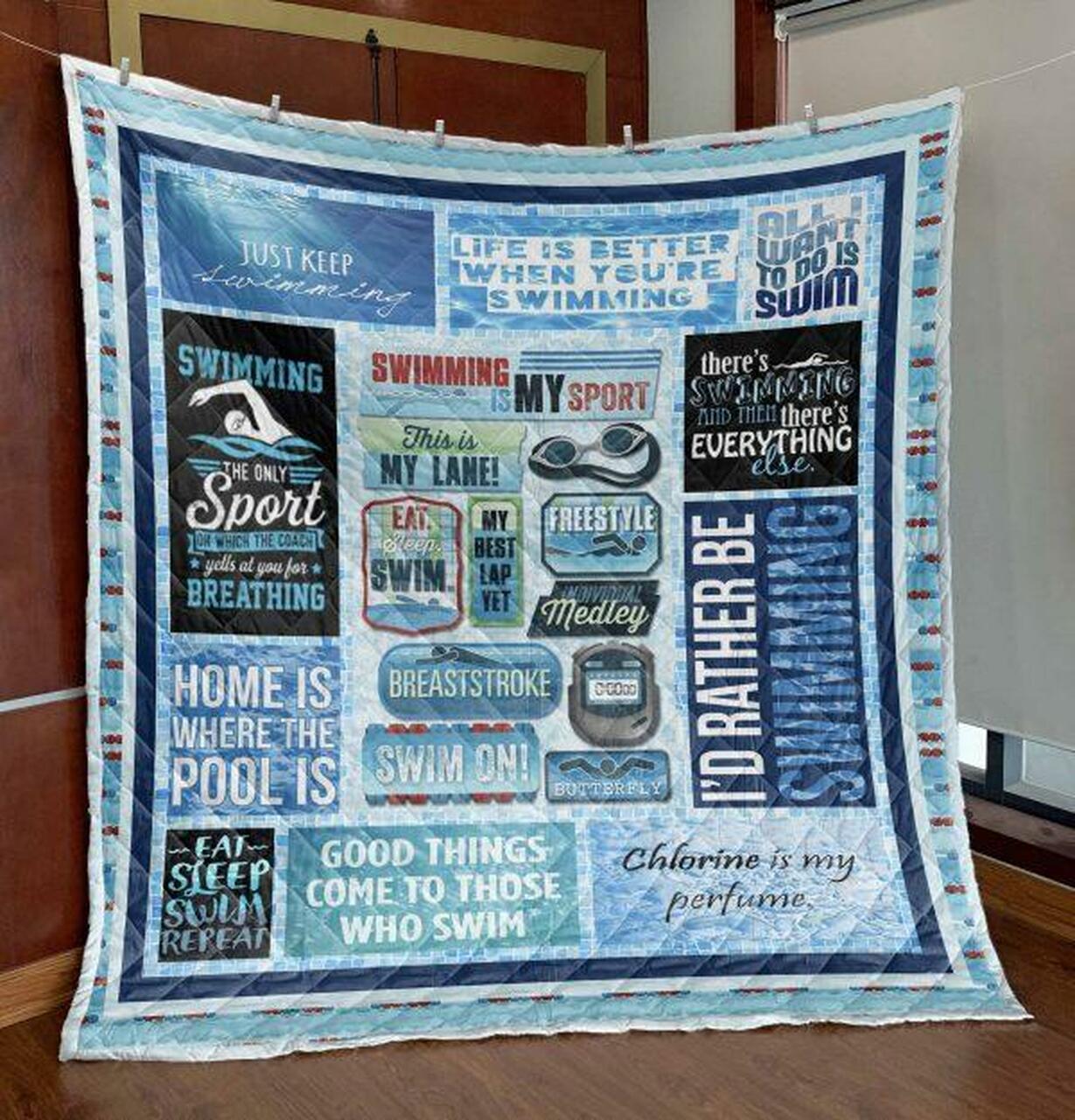 Swim On Quilt Blanket Th19 Quilt