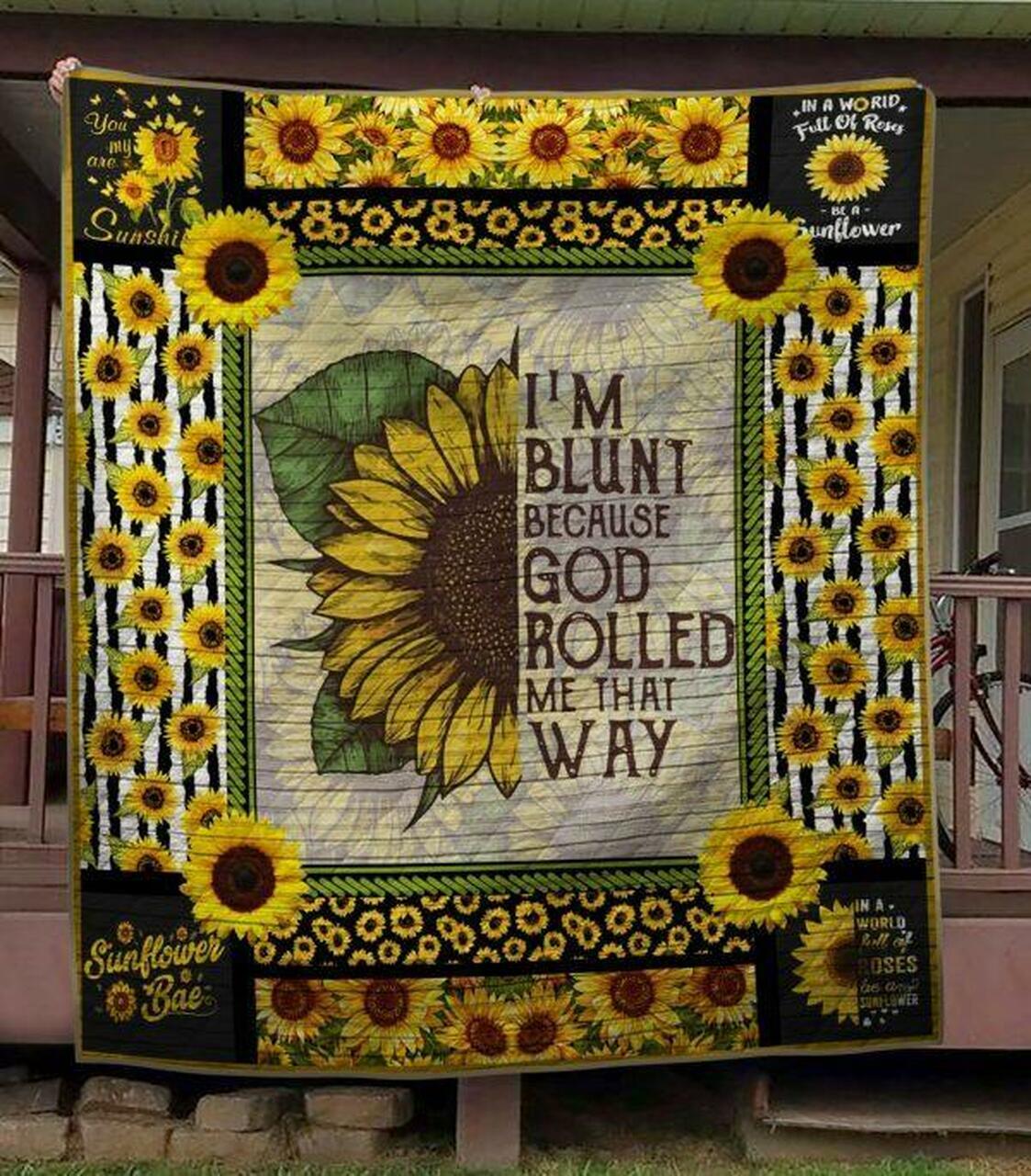 Im Bluunflower Quilt Blanket Quilt