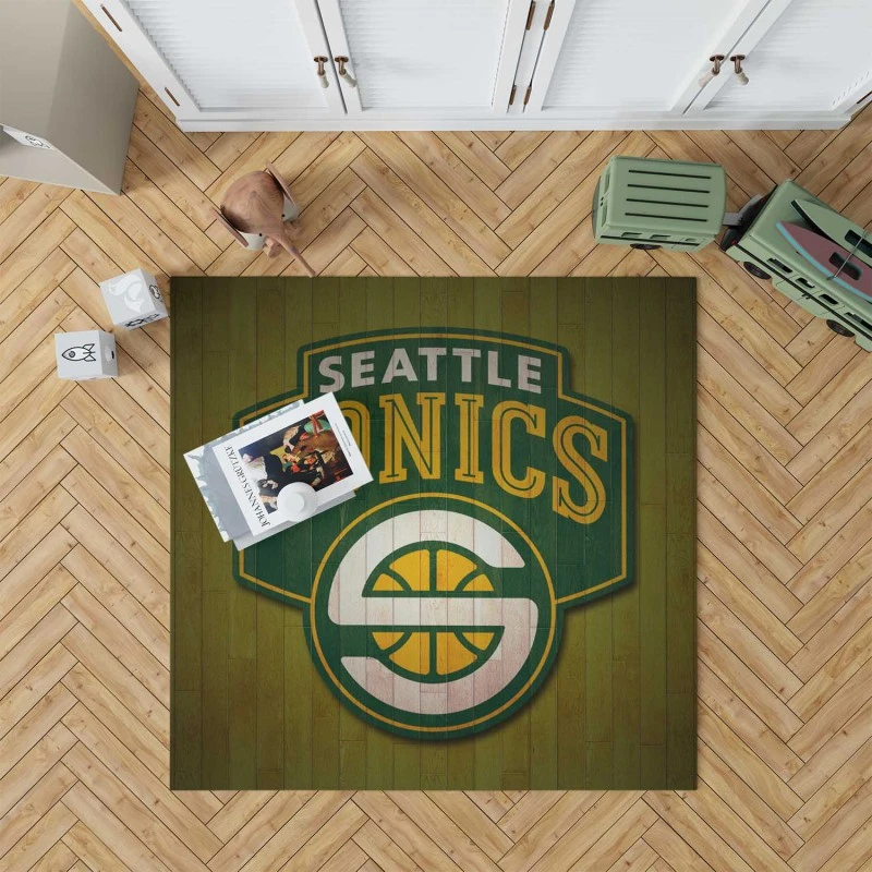 Seattle Supersonics Nba Basketball Club Rug